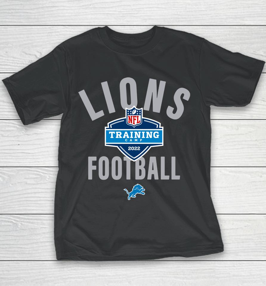 Men's Blue Detroit Lions 2022 Training Camp Athletic Youth T-Shirt