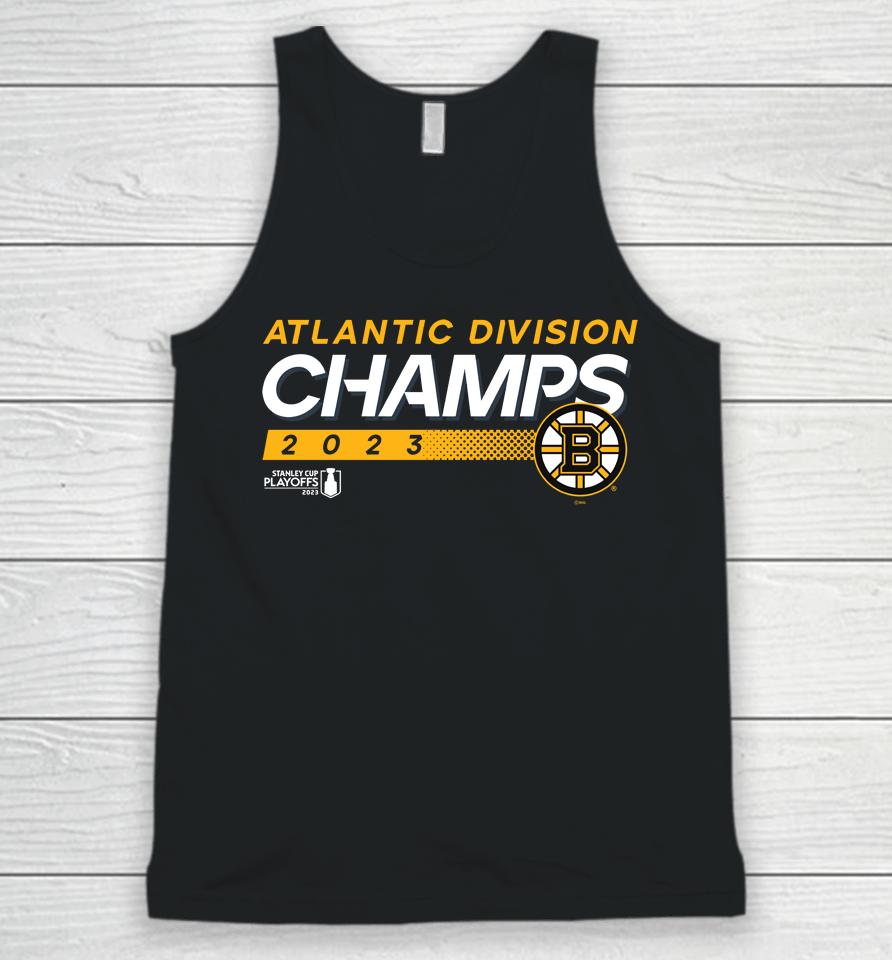 Men's Boston Bruins Fanatics Branded Black 2023 Atlantic Division Champions Unisex Tank Top