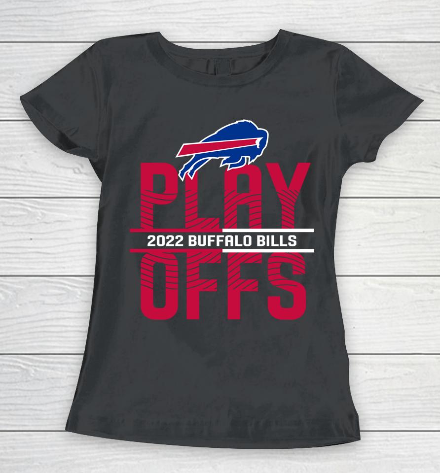 Men's Buffalo Bills Anthracite 2022 Nfl Playoffs Iconic Women T-Shirt