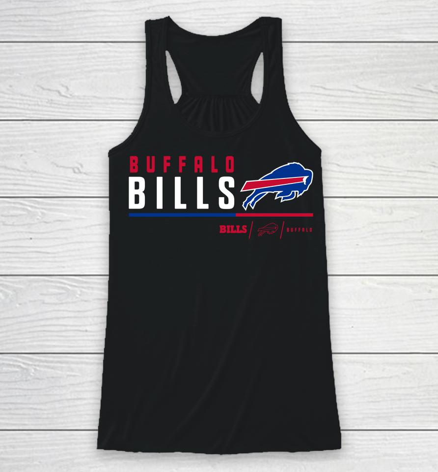 Men's Buffalo Bills Anthracite Prime Logo Name Split Racerback Tank
