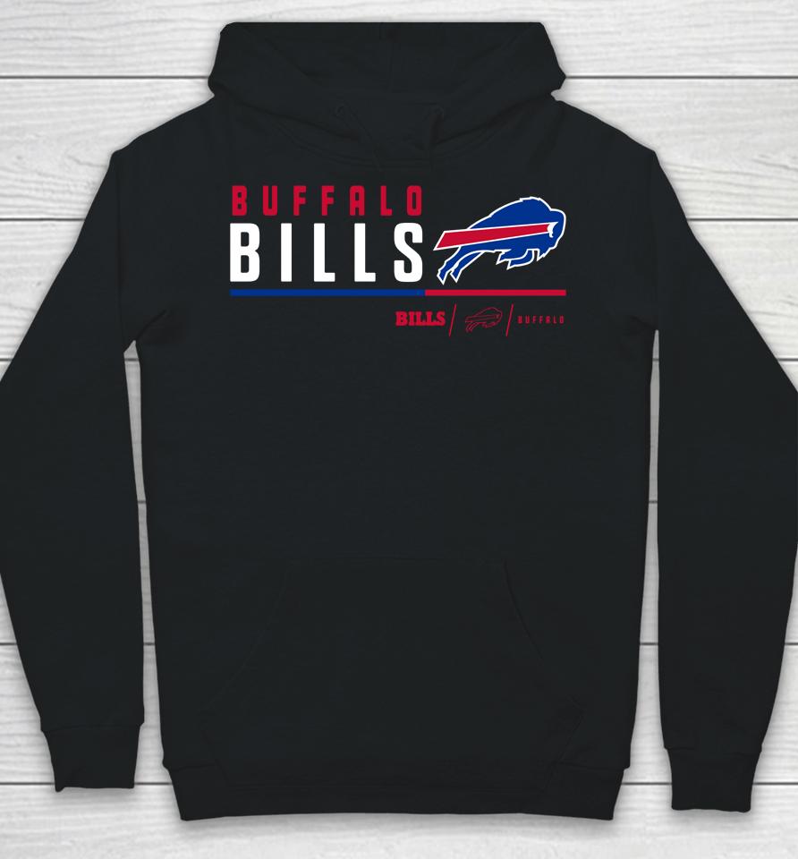 Men's Buffalo Bills Anthracite Prime Logo Name Split Hoodie
