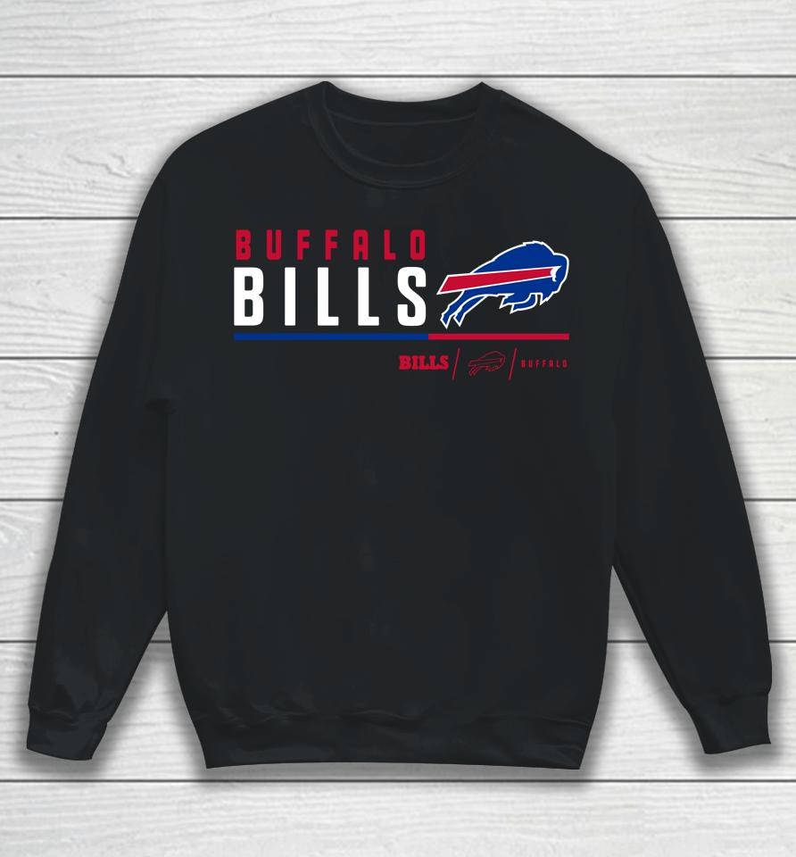 Men's Buffalo Bills Anthracite Prime Logo Name Split Sweatshirt