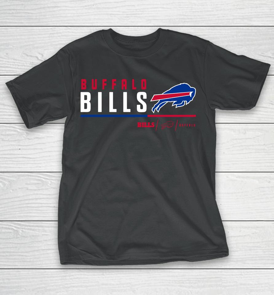 Men's Buffalo Bills Anthracite Prime Logo Name Split T-Shirt