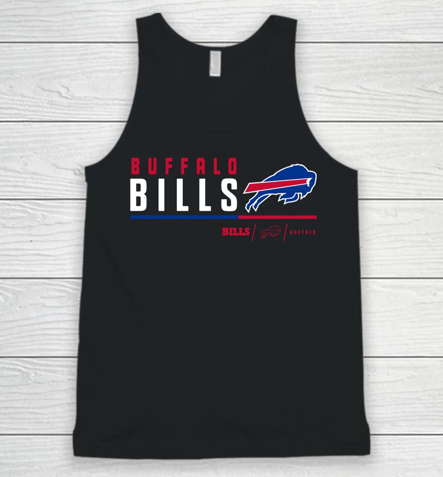 Men's Buffalo Bills Anthracite Prime Logo Name Split Unisex Tank Top