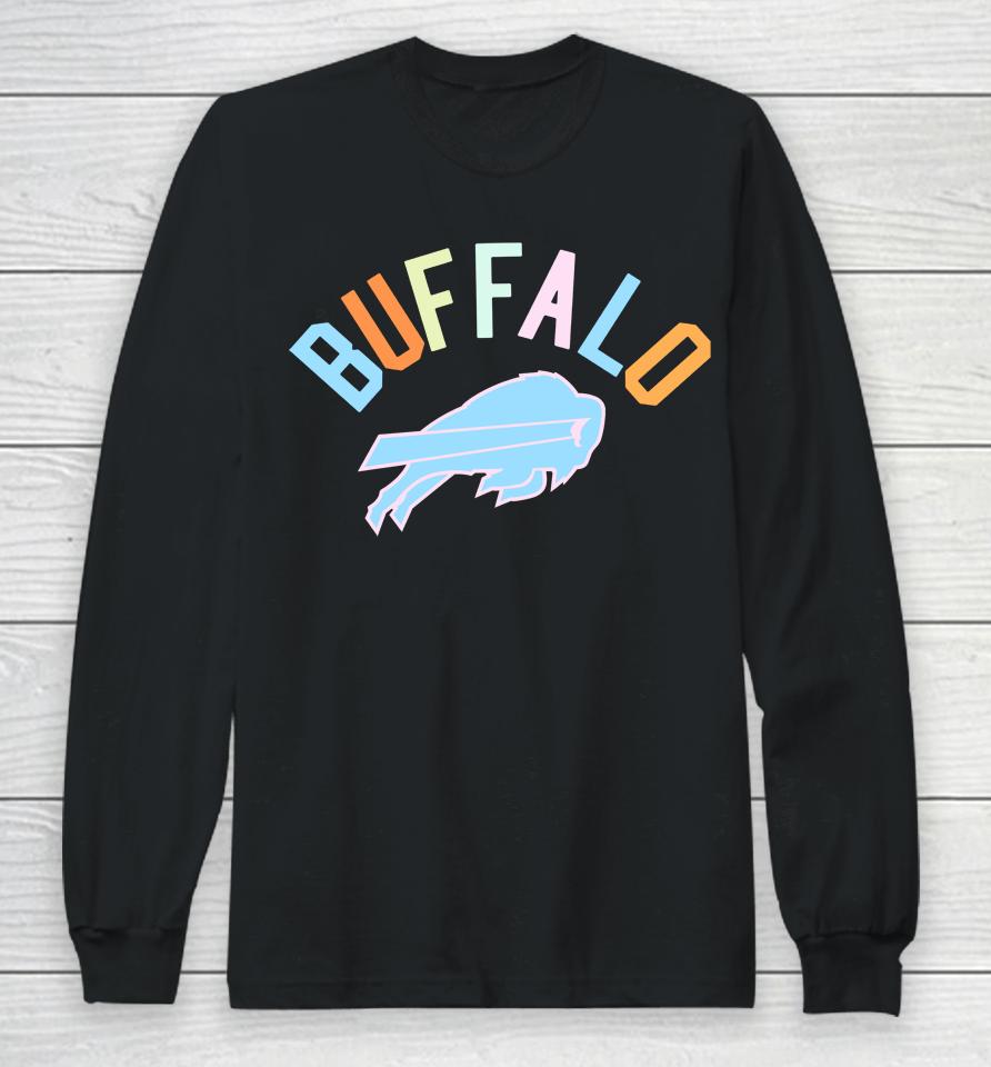 Men's Buffalo Bills Pro Standard Black Neon Graphic Long Sleeve T-Shirt