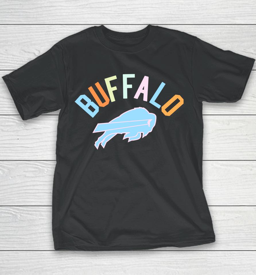 Men's Buffalo Bills Pro Standard Black Neon Graphic Youth T-Shirt