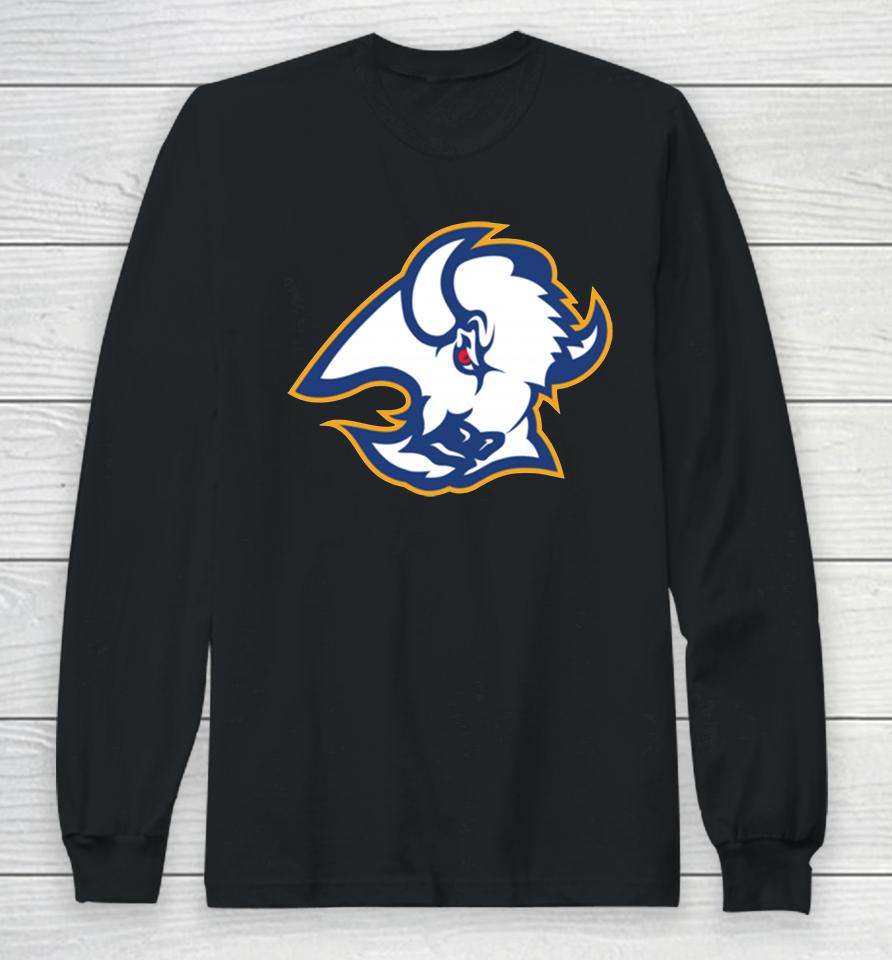 Men's Buffalo Sabres Fanatics Branded White Team Primary Logo Graphic Long Sleeve T-Shirt