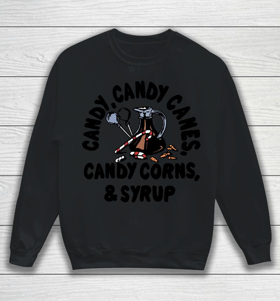 Men's Candy Candy Canes Candy Corns And Syrup Sweatshirt