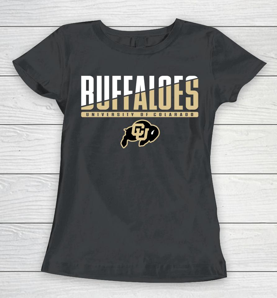 Men's Champion Black Colorado Buffaloes Wordmark Slash Women T-Shirt
