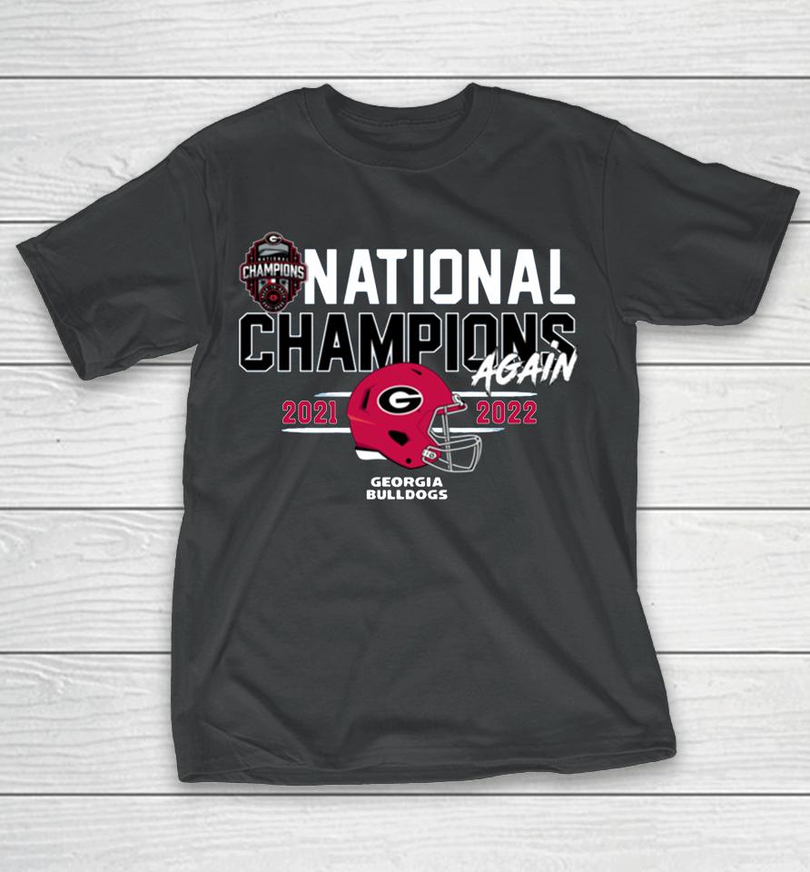 Men's Champion Black Georgia Bulldogs Back-To-Back College Football Playoff National Champions T-Shirt