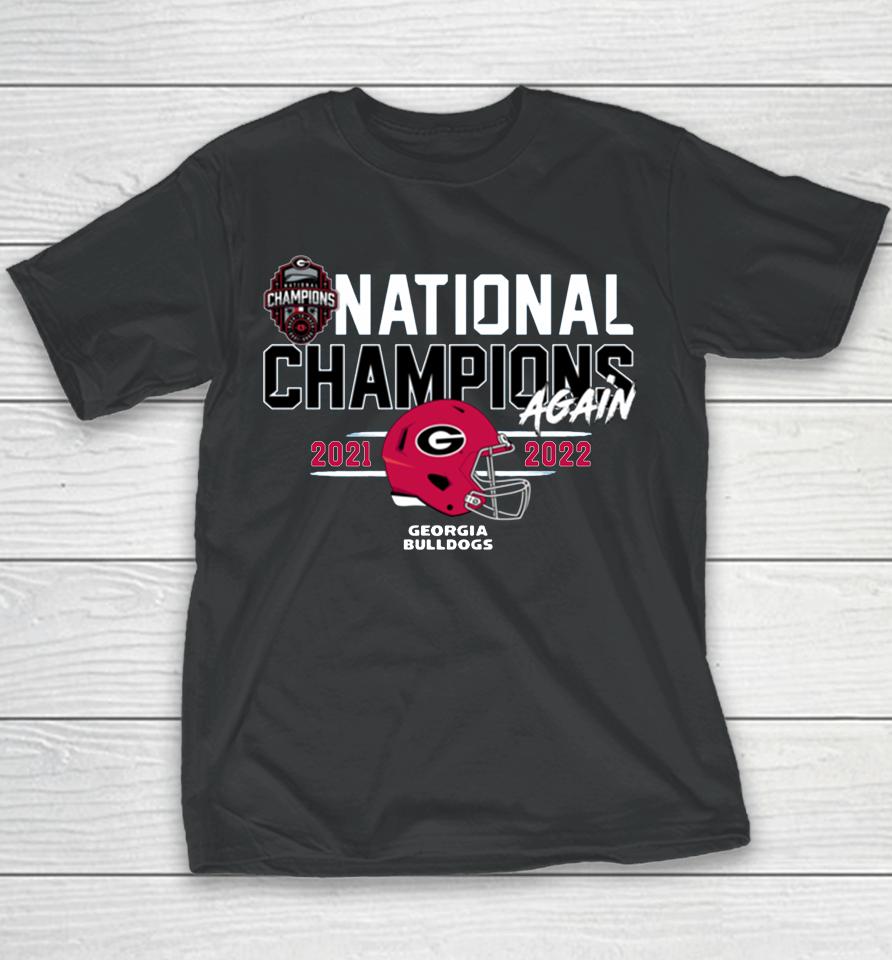 Men's Champion Black Georgia Bulldogs Back-To-Back College Football Playoff National Champions Youth T-Shirt