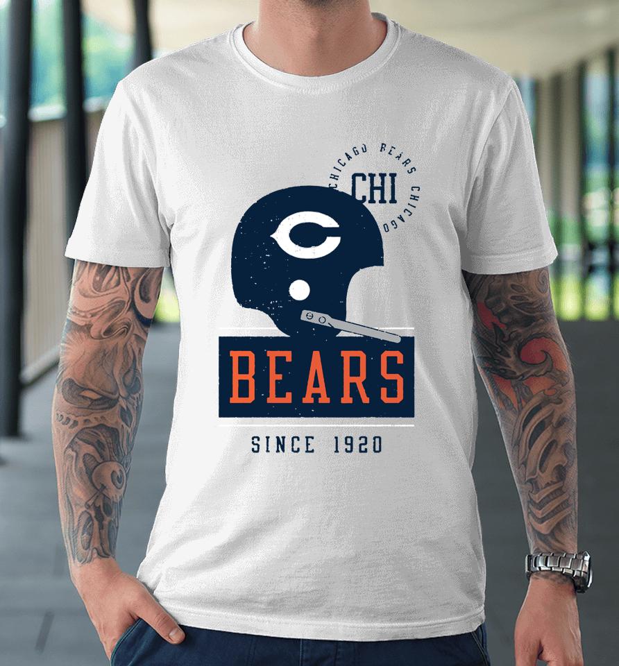 Men's Chicago Bears Club Rewind Playback Helmet Since 1920 Premium T-Shirt