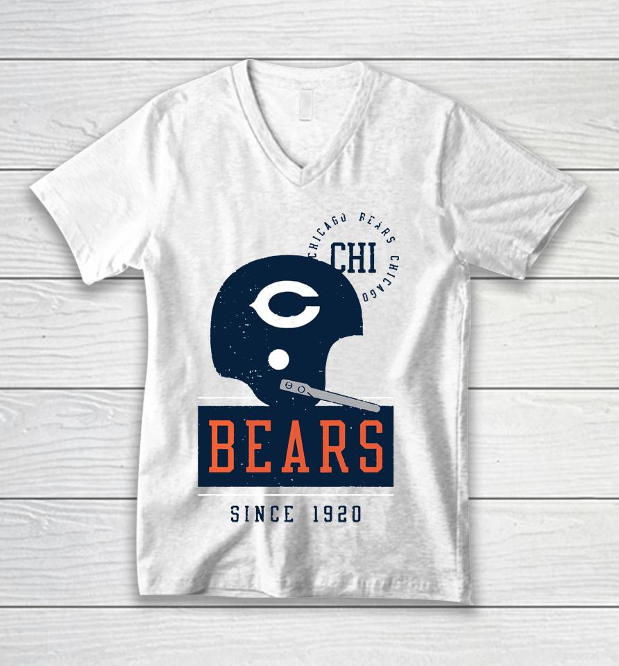 Men's Chicago Bears Club Rewind Playback Helmet Since 1920 Unisex V-Neck T-Shirt