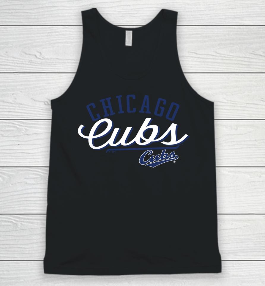Men's Chicago Cubs Fanatics Branded Heather Gray Simplicity Unisex Tank Top