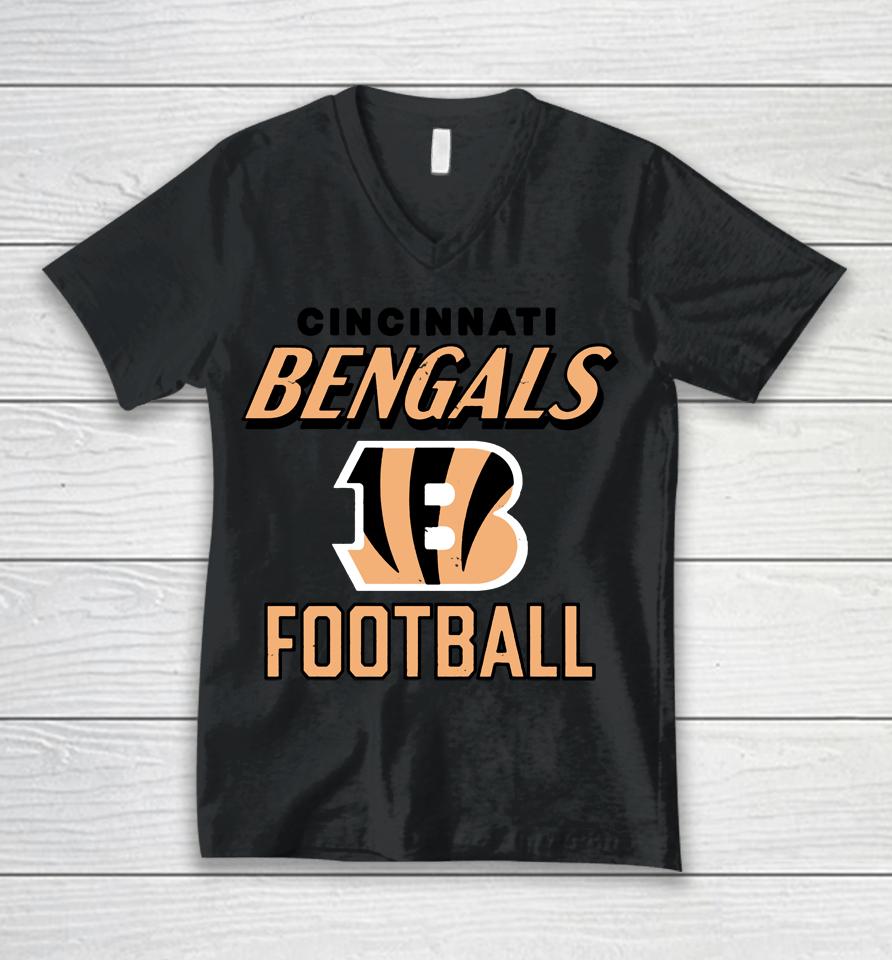 Men's Cincinnati Bengals Football Dozer Franklin Unisex V-Neck T-Shirt