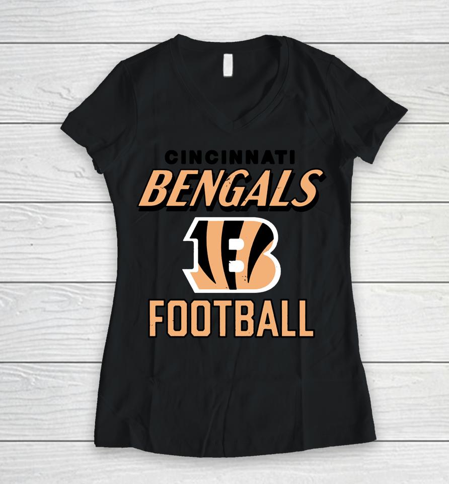 Men's Cincinnati Bengals Football Dozer Franklin Women V-Neck T-Shirt