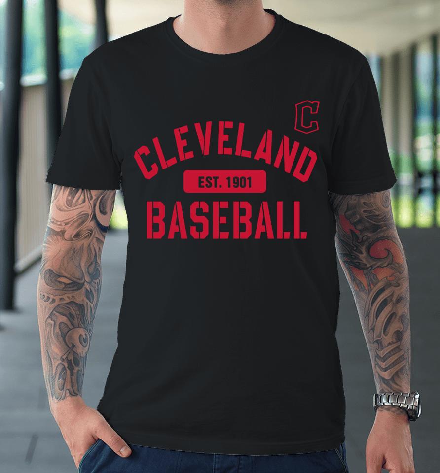 Men's Cleveland Guardians Fanatics Charcoal Primary Pill Premium T-Shirt