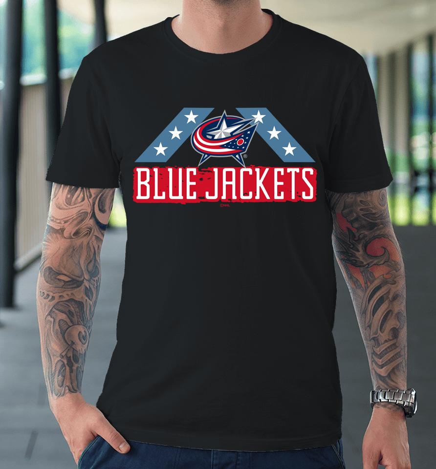 Men's Columbus Blue Jackets Fanatics Branded Black Team Jersey Inspired Premium T-Shirt