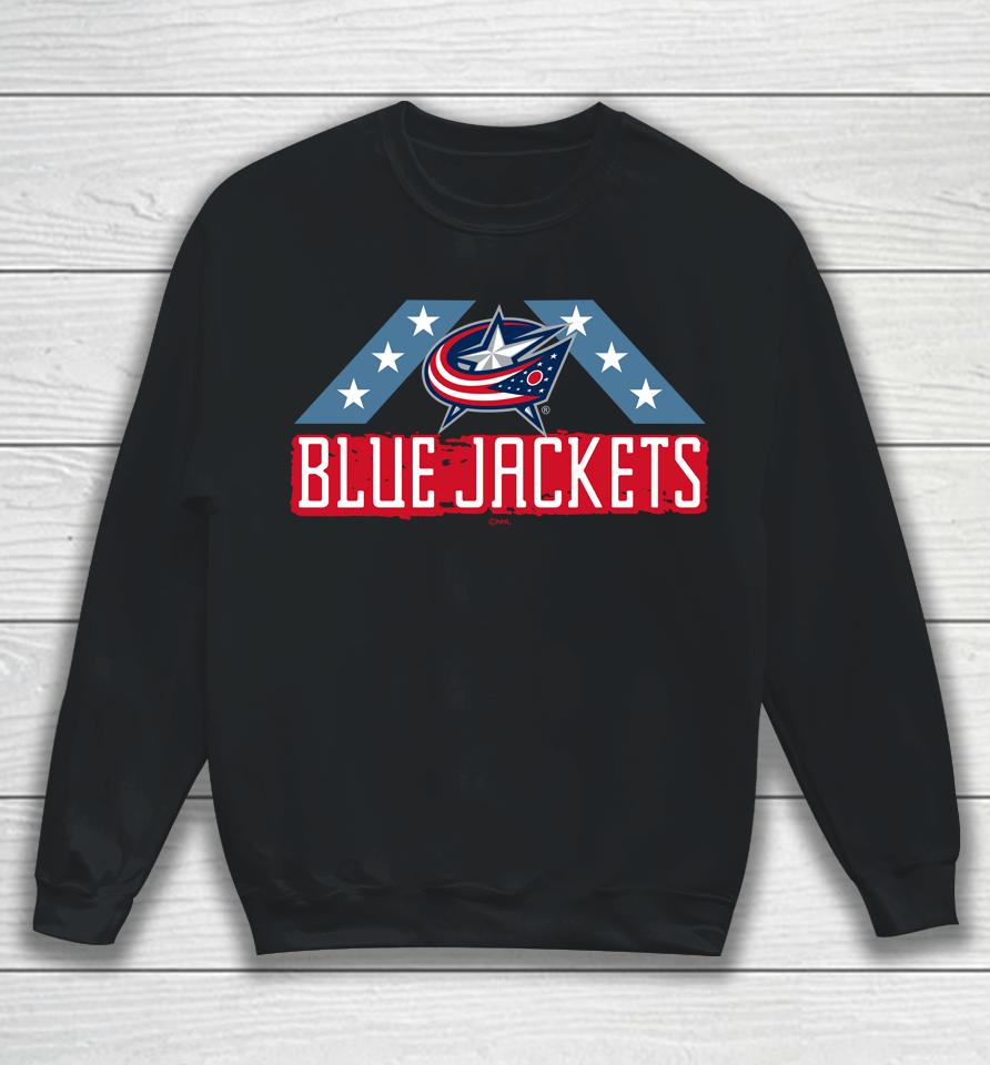 Men's Columbus Blue Jackets Fanatics Branded Black Team Jersey Inspired Sweatshirt