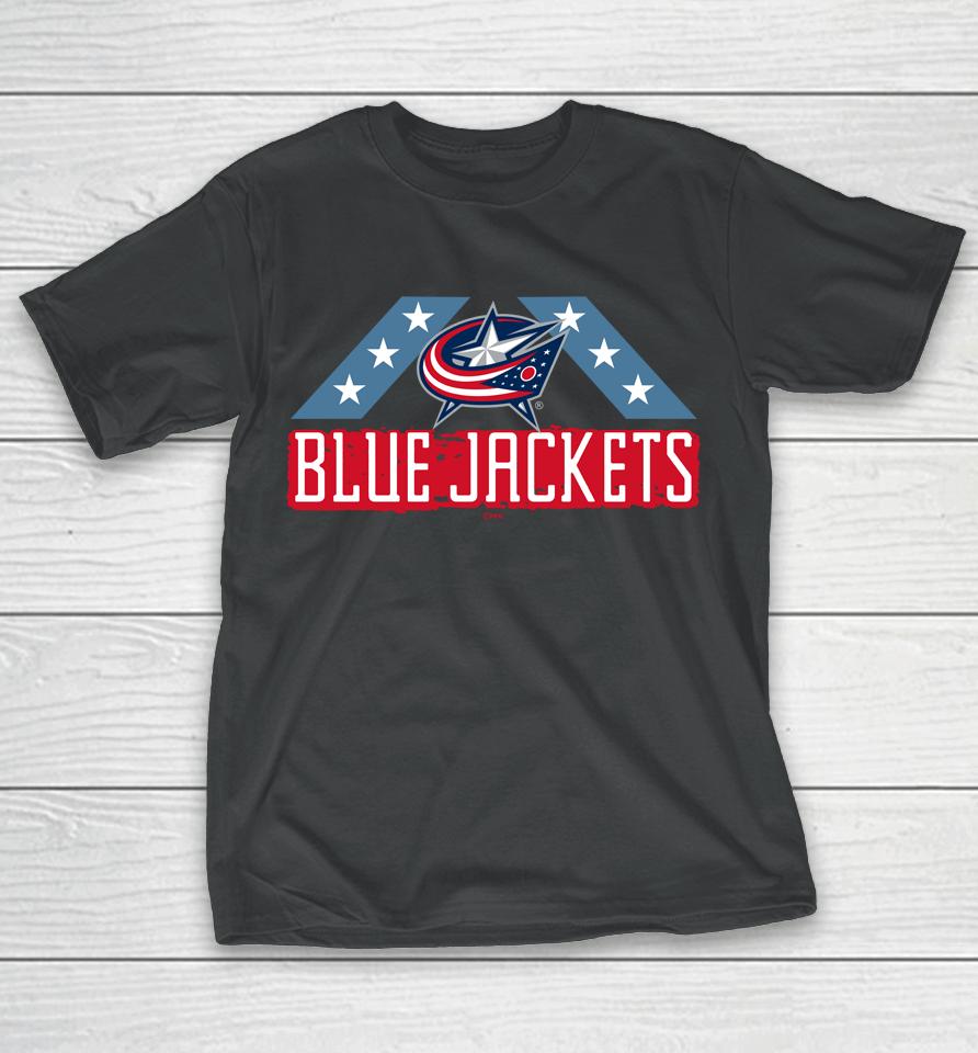 Men's Columbus Blue Jackets Fanatics Branded Black Team Jersey Inspired T-Shirt