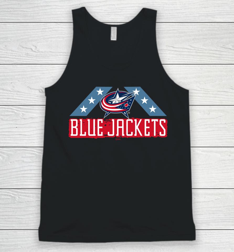 Men's Columbus Blue Jackets Fanatics Branded Black Team Jersey Inspired Unisex Tank Top