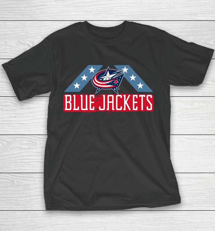 Men's Columbus Blue Jackets Fanatics Branded Black Team Jersey Inspired Youth T-Shirt