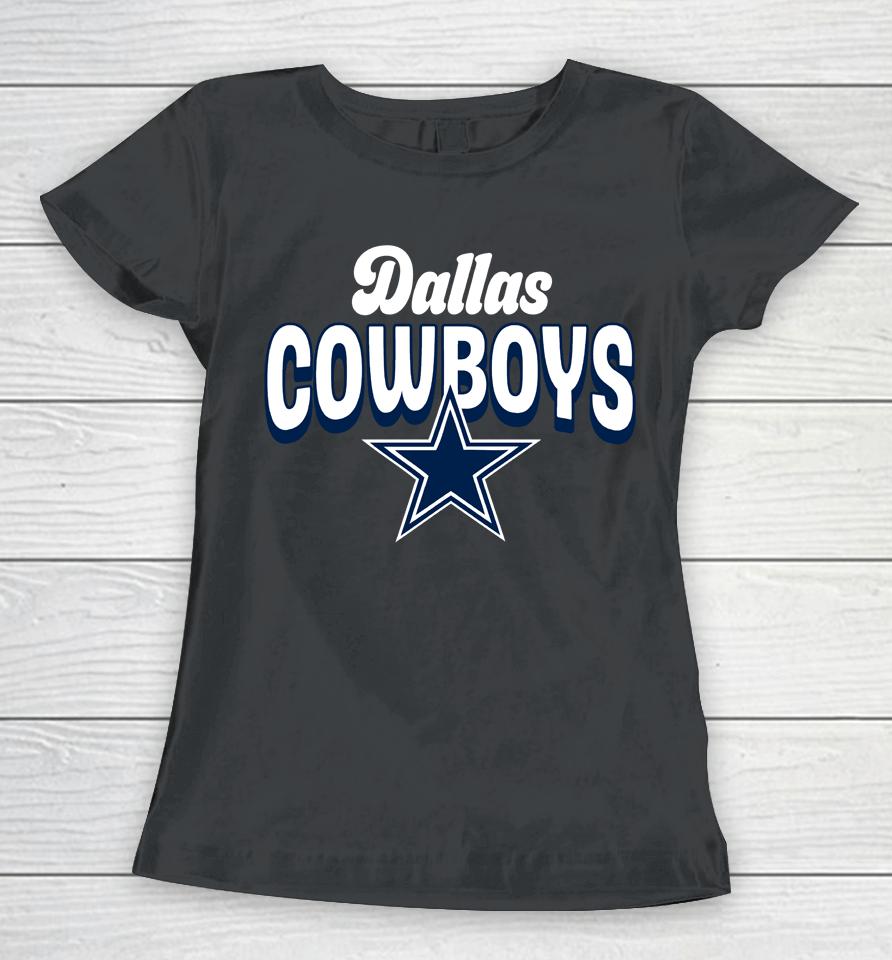 Men's Dallas Cowboys 2022 Navy First Team Flowy Women T-Shirt