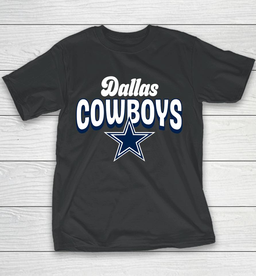 Men's Dallas Cowboys 2022 Navy First Team Flowy Youth T-Shirt