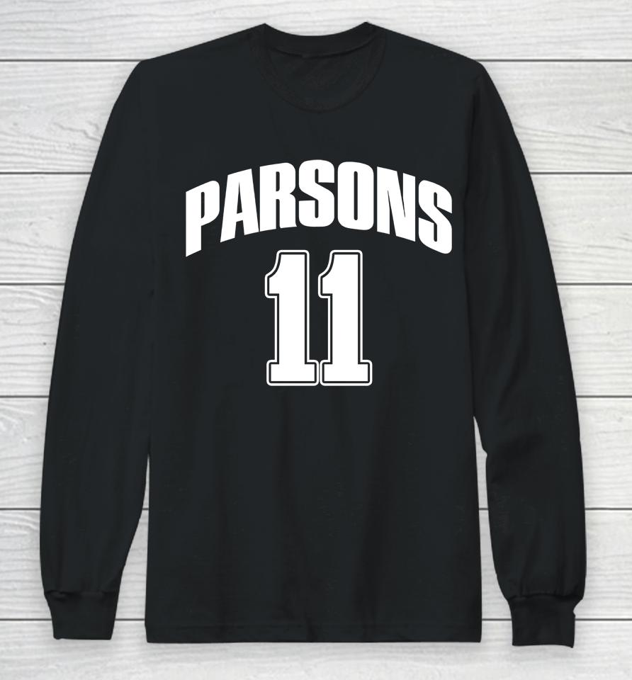 Men's Dallas Cowboys Micah Parsons Pro Standard Navy Player Long Sleeve T-Shirt