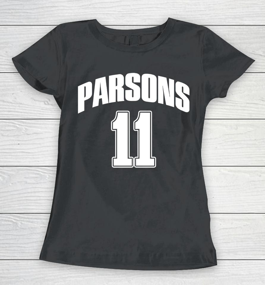Men's Dallas Cowboys Micah Parsons Pro Standard Navy Player Women T-Shirt