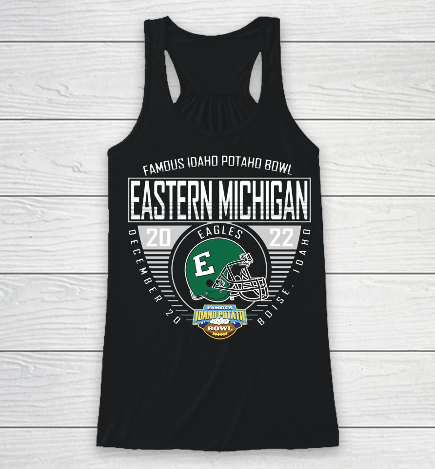 Men's Eastern Michigan 2022 Potato Bowl Helmet Logo Racerback Tank
