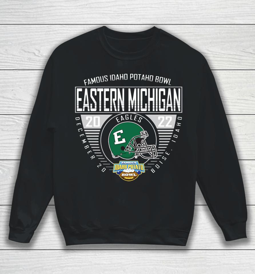 Men's Eastern Michigan 2022 Potato Bowl Helmet Logo Sweatshirt