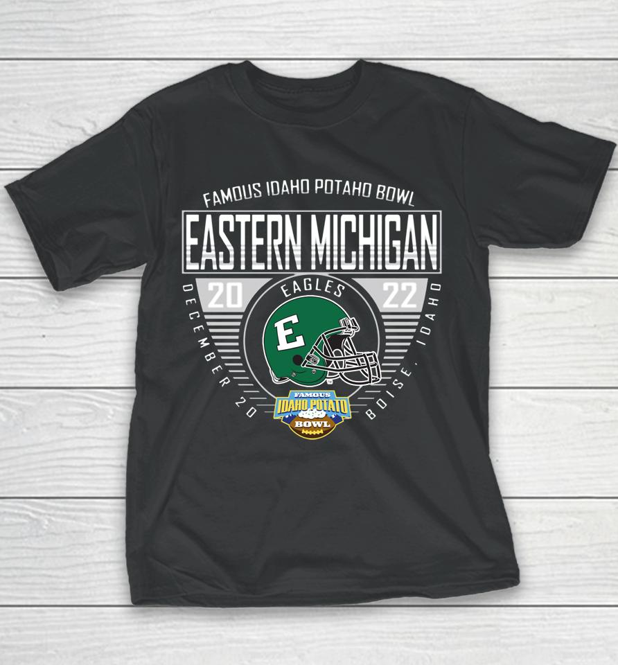 Men's Eastern Michigan 2022 Potato Bowl Helmet Logo Youth T-Shirt