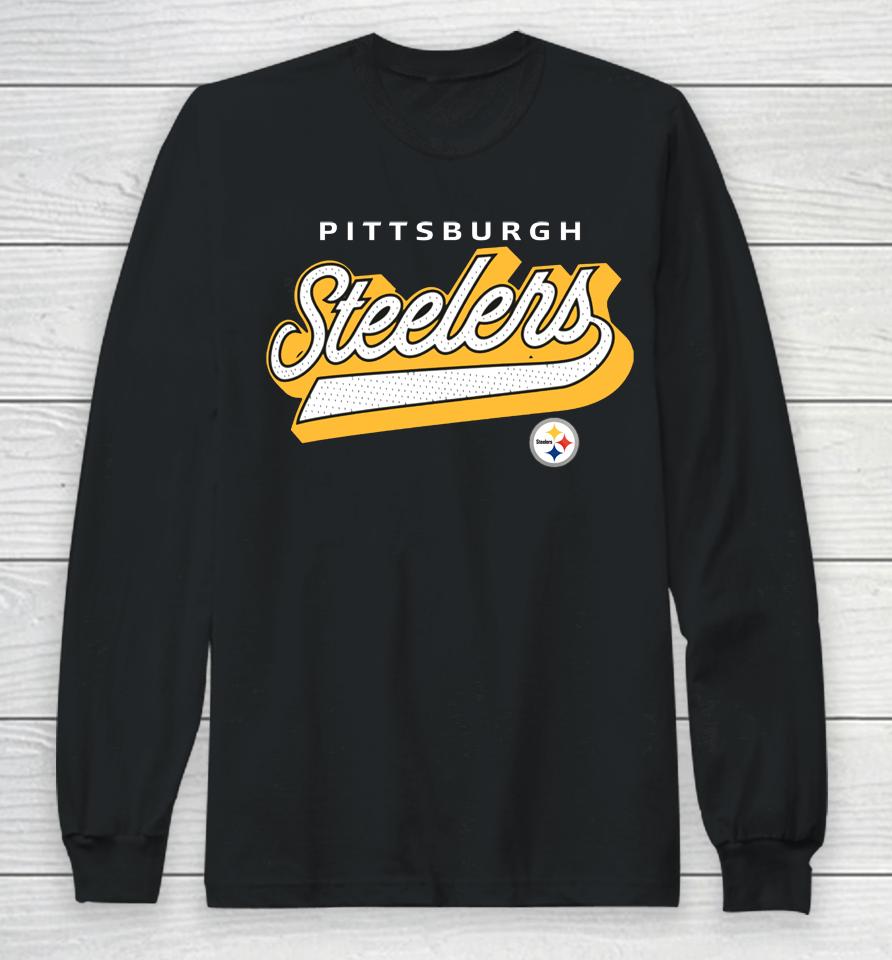 Men's Fanatics Black Pittsburgh Steelers First Contact Long Sleeve T-Shirt
