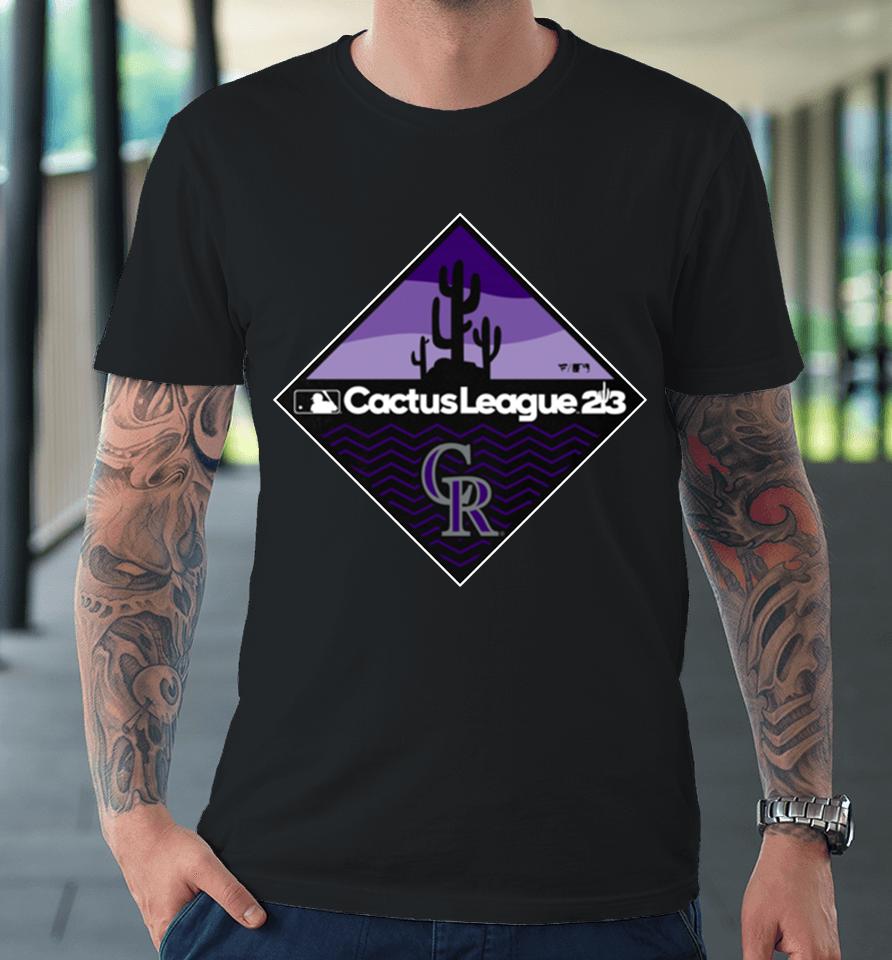Men's Fanatics Branded Black Colorado Rockies 2023 Mlb Spring Training Diamond Premium T-Shirt