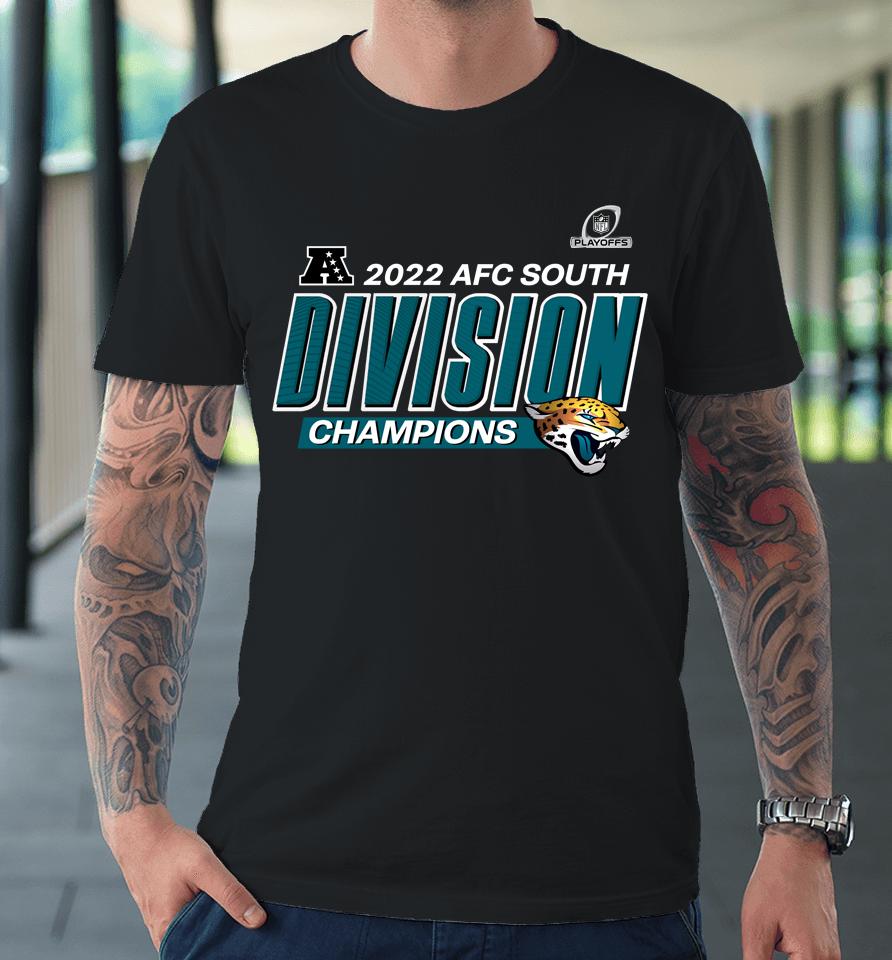 Men's Fanatics Branded Black Jacksonville Jaguars 2022 Afc South Division Champions Divide And Conqu Premium T-Shirt