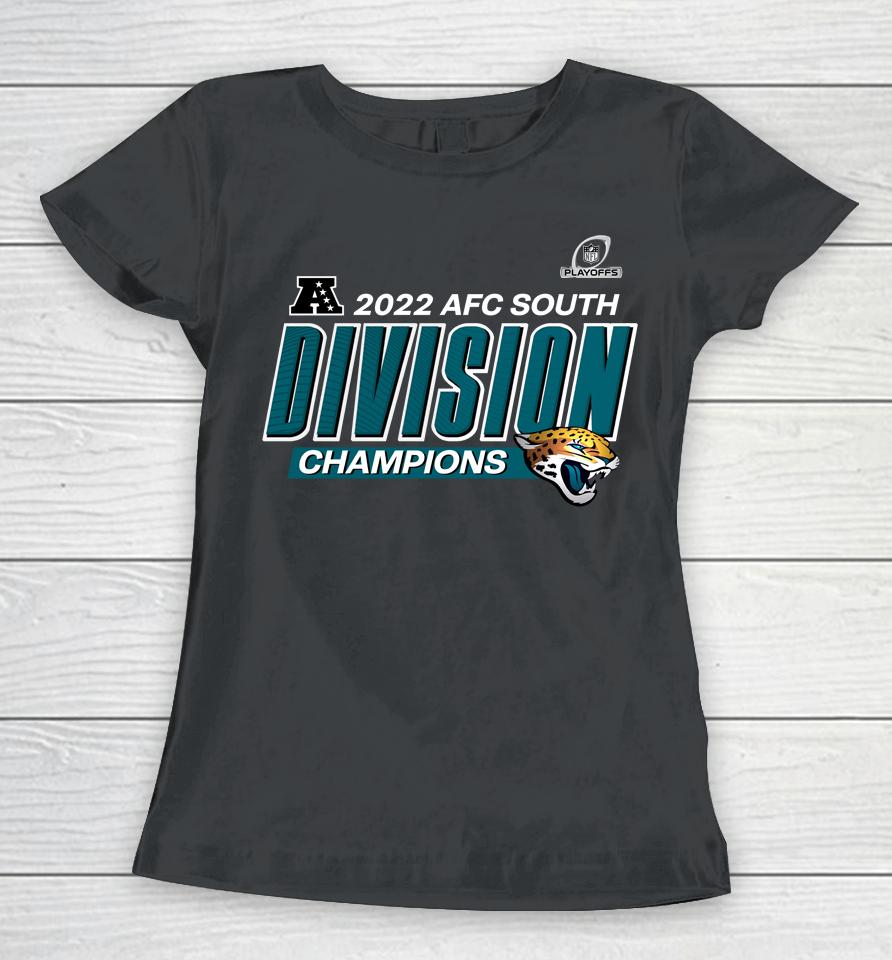 Men's Fanatics Branded Black Jacksonville Jaguars 2022 Afc South Division Champions Divide And Conqu Women T-Shirt