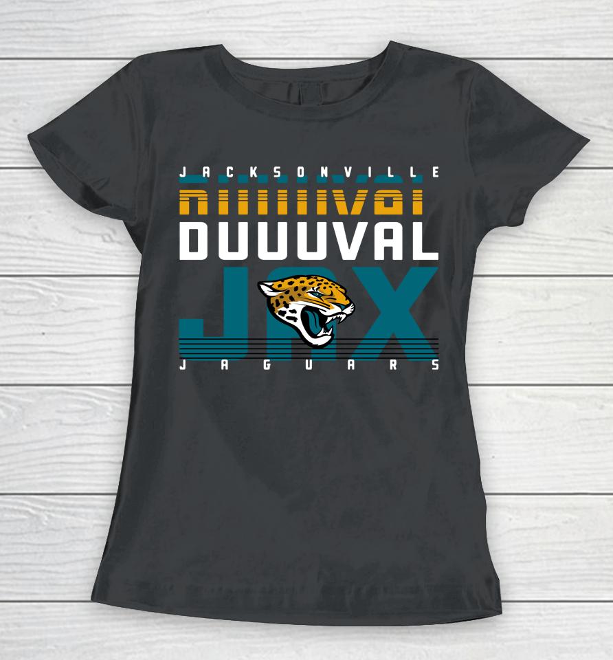 Men's Fanatics Branded Black Jacksonville Jaguars Hometown Collection Prime Time Women T-Shirt