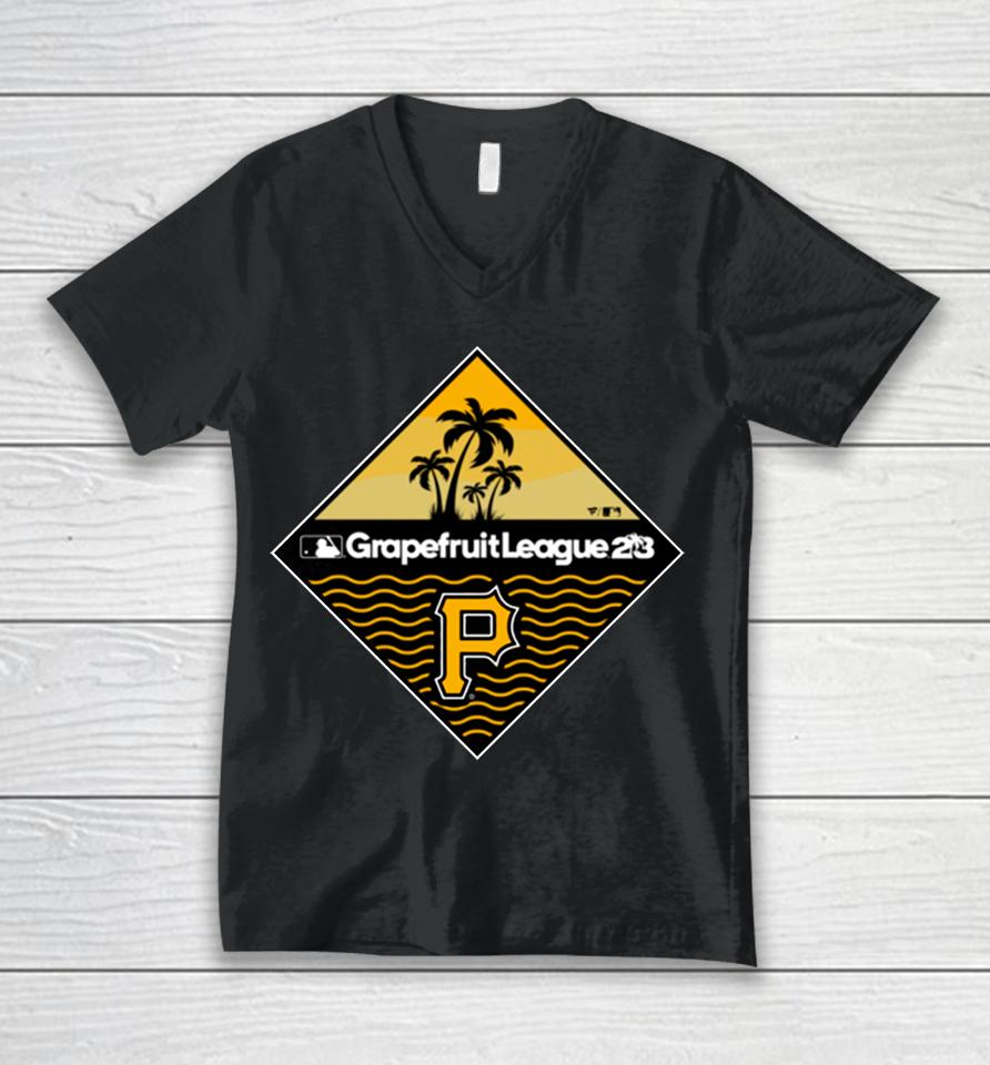 Men's Fanatics Branded Black Pittsburgh Pirates 2023 Mlb Spring Training Diamond Unisex V-Neck T-Shirt