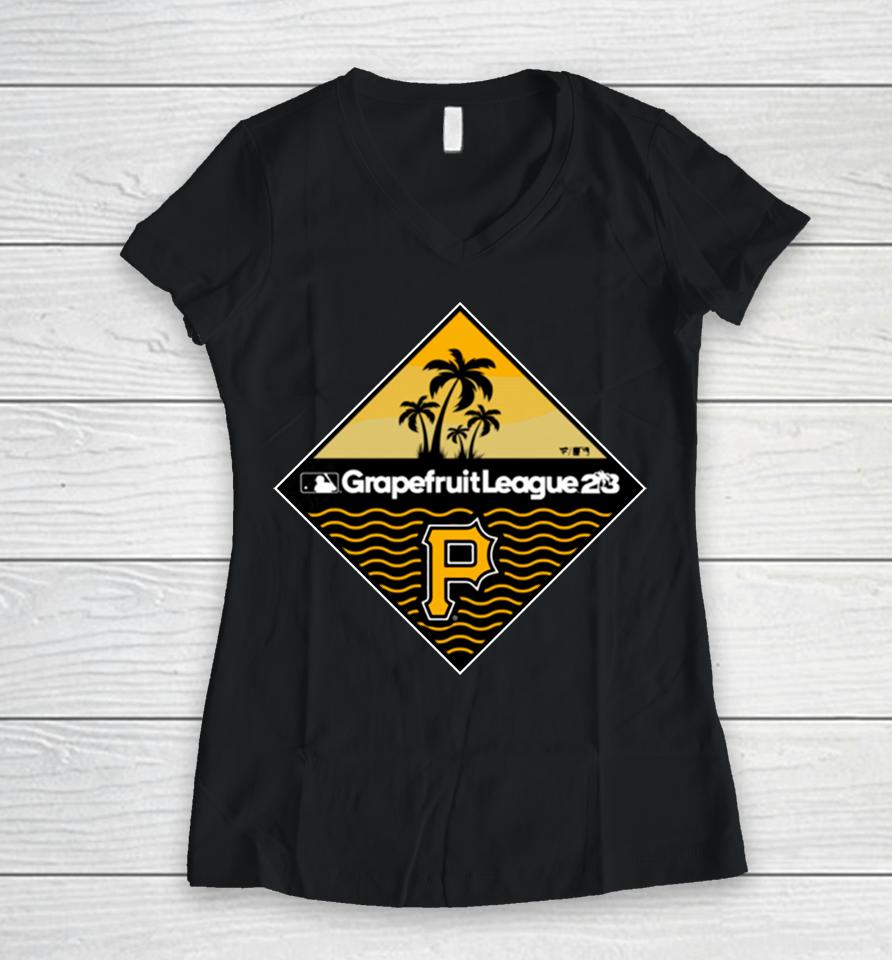 Men's Fanatics Branded Black Pittsburgh Pirates 2023 Mlb Spring Training Diamond Women V-Neck T-Shirt
