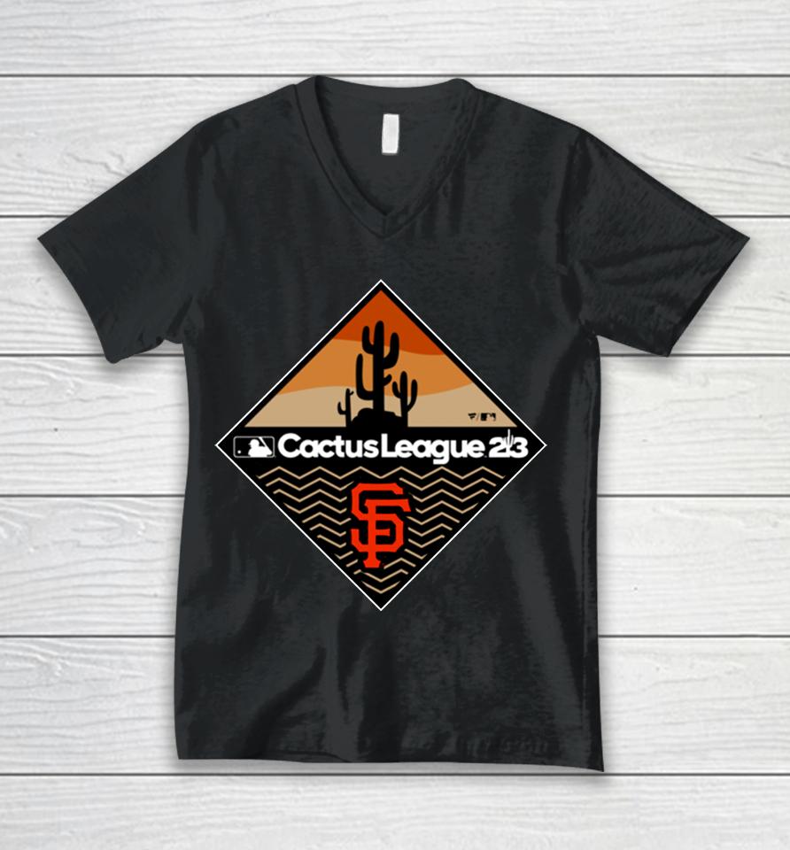 Men's Fanatics Branded Black San Francisco Giants 2023 Mlb Spring Training Diamond Unisex V-Neck T-Shirt