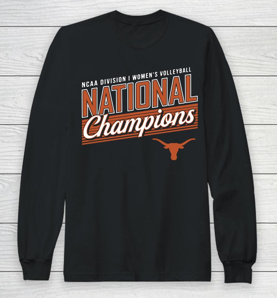 Men's Fanatics Branded Charcoal Texas Longhorns 2022 Women's Volleyball National Champions Long Sleeve T-Shirt