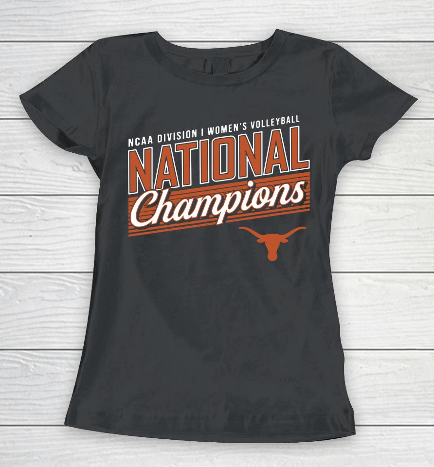 Men's Fanatics Branded Charcoal Texas Longhorns 2022 Women's Volleyball National Champions Women T-Shirt