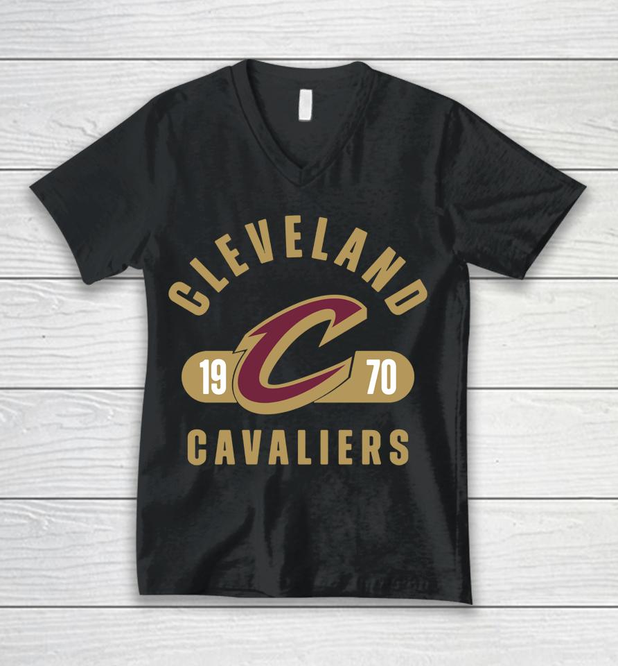 Men's Fanatics Branded Cleveland Cavaliers Attack Colorblock Unisex V-Neck T-Shirt