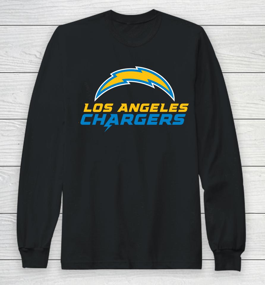 Men's Fanatics Branded Gray Los Angeles Chargers Big And Tall Team Lockup Long Sleeve T-Shirt