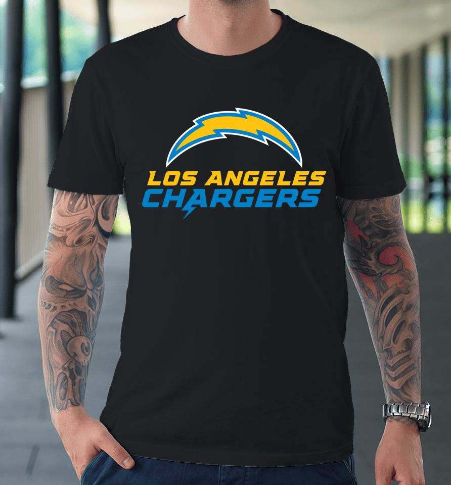 Men's Fanatics Branded Gray Los Angeles Chargers Big And Tall Team Lockup Premium T-Shirt