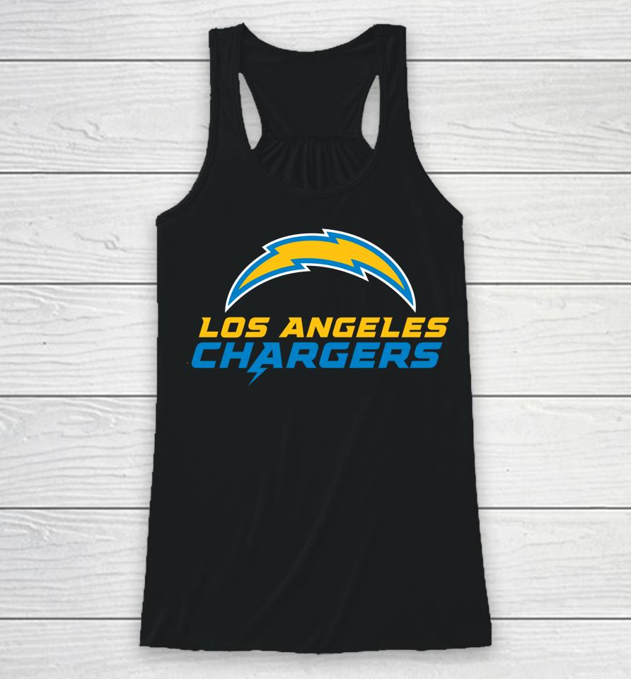 Men's Fanatics Branded Gray Los Angeles Chargers Big And Tall Team Lockup Racerback Tank