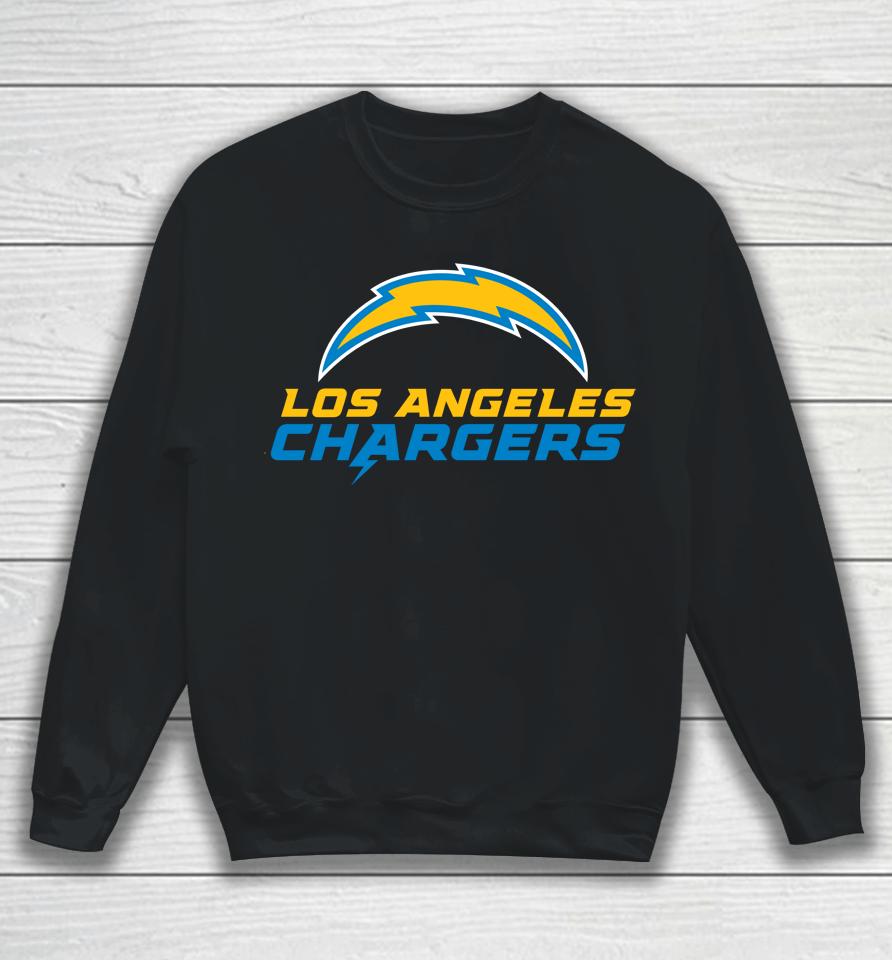Men's Fanatics Branded Gray Los Angeles Chargers Big And Tall Team Lockup Sweatshirt