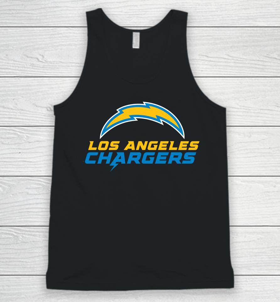 Men's Fanatics Branded Gray Los Angeles Chargers Big And Tall Team Lockup Unisex Tank Top