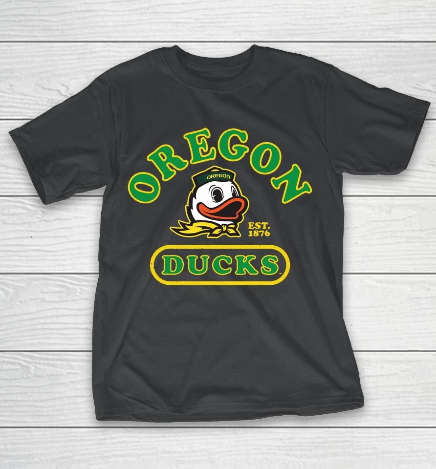 Men's Fanatics Branded Heather Charcoal Oregon Ducks Old-School Pill Enzyme Washed T-Shirt